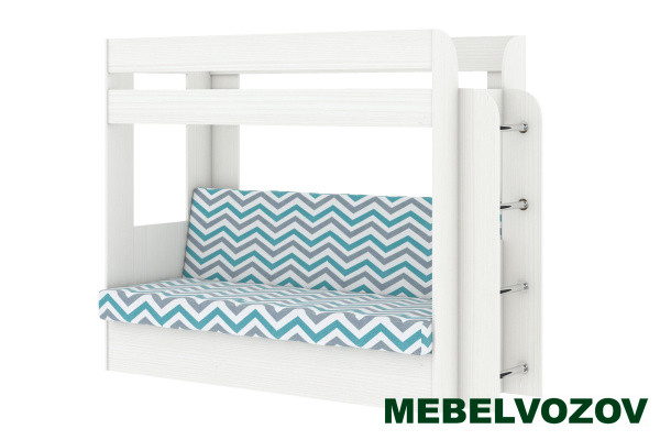 Кровать-Диван 2-х этажная Карамель 75 (Бодега светлый/бодега светлый) детальное изображение от магазина mebelvozov.ru в Нижнем Новгороде