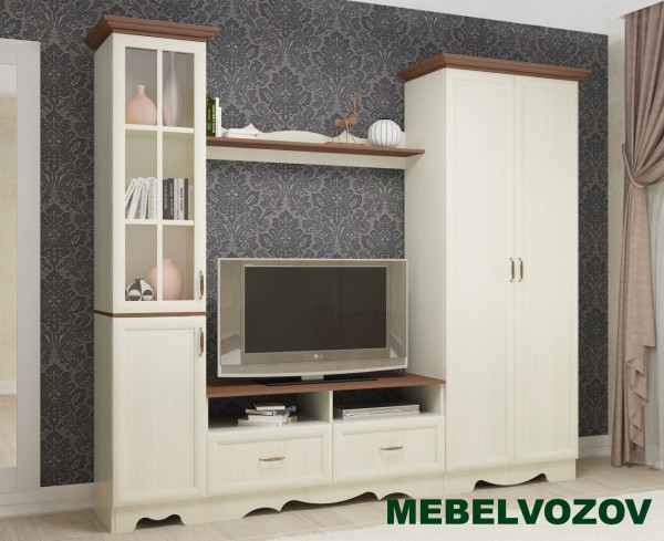 Шкаф двухдверный в гостинную Латте 2 от компании Мебельвозов в Нижнем Новгороде