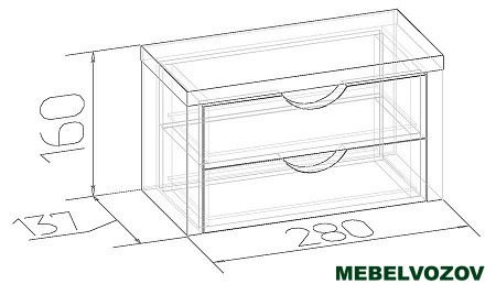 Ящики Sherlock 54 (Орех Шоколадный) фото от Мебельвозов в Нижнем Новгороде