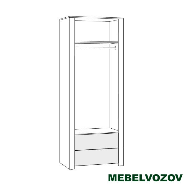 Джастин Шкаф для одежды 13.339 от компании Мебельвозов в Нижнем Новгороде