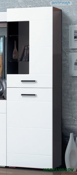 Шкаф напольный со стеклом Грация 1 модуль 3 МДФ матовый - фото от Mebelvozov в Нижнем Новгороде Шкаф напольный со стеклом Грация 1 модуль 3 МДФ матовый от Mebelvozov в Нижнем Новгороде