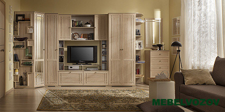 Шкаф угловой Фасад стандарт (Дуб Сонома) Sherlock10  от компании Мебельвозов в Нижнем Новгороде