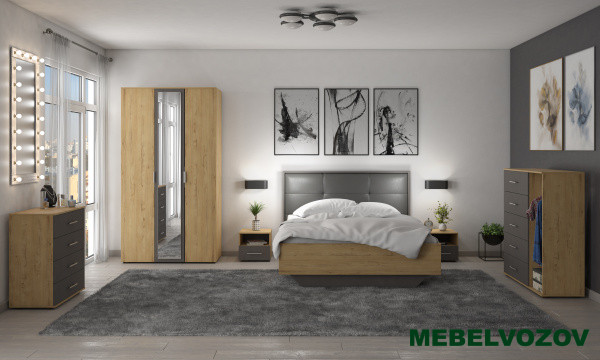 Шкаф трехдверный Бруно  от компании Мебельвозов в Нижнем Новгороде