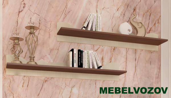 Новая картинка полка в гостинную латте 90-02 фабрики Атлант от Мебельвозов в Нижнем Новгороде
