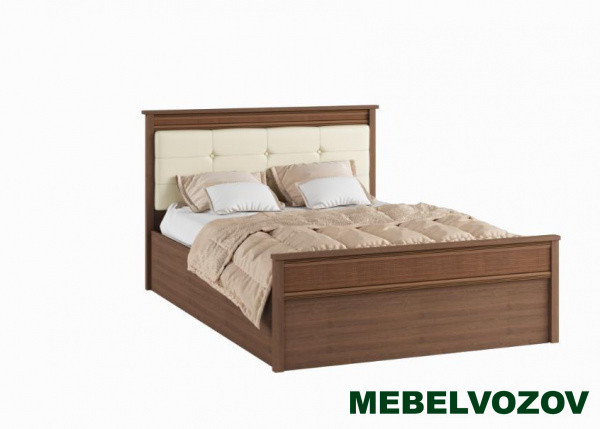 Кровать Ливорно 1,6 ЛКР-1 с настилом из ДСП (орех донской) от магазина Мебельвозов в Нижнем Новгороде