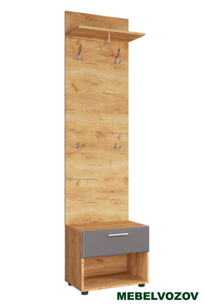 САФАРИ ТМ-003 Тумба с вешалкой (Дуб крафт золотой) от магазина Мебельвозов в Нижнем Новгороде