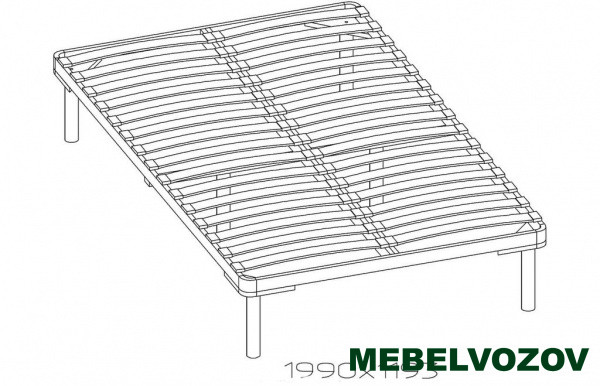 Кровать односпальная Анкона 4 1200, без основания, без матраса (Дуб Отбеленный) от магазина Мебельвозов в Нижнем Новгороде