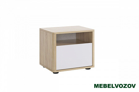 Тумба прикроватная Зара (Дуб сонома/белый) от магазина Мебельвозов в Нижнем Новгороде