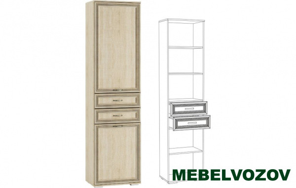 Пенал с ящиками ЛШ-3 Ливоро (дуб сонома) от компании Мебельвозов в Нижнем Новгороде