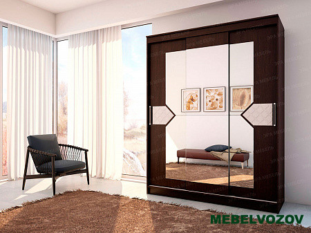 Шкаф-купе Николь 3 (венге) от компании Мебельвозов в Нижнем Новгороде