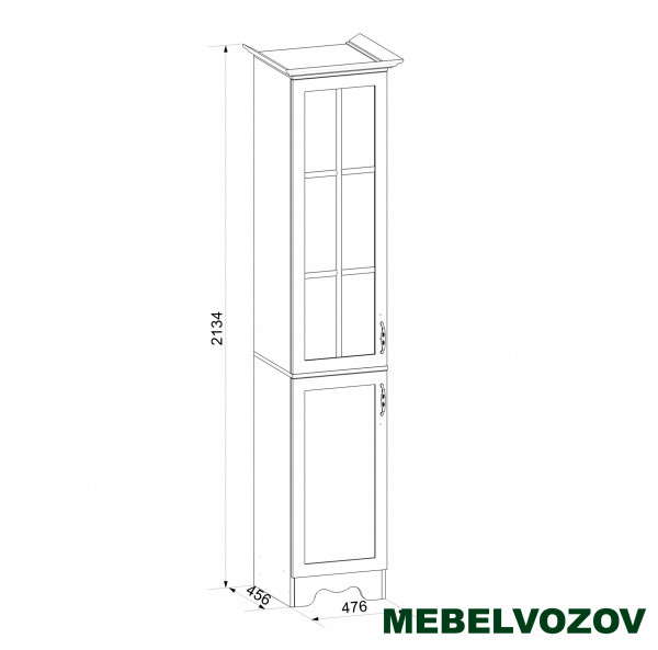 Шкаф комбинированный в гостинную Латте 24-01 от компании Мебельвозов в Нижнем Новгороде