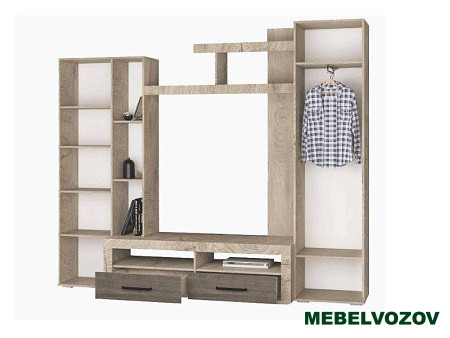 Гостиная Марсель-4 (дуб крафт табачный/дуб крафт белый) от интернет магазина Mebelvozov в Нижнем Новгороде