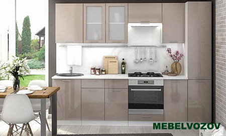 Кухонный гарнитур Ксения 2700 (кофейный) H=720 от магазина Мебельвозов в Нижнем Новгороде