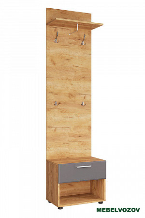 САФАРИ ТМ-003 Тумба с вешалкой (Дуб крафт золотой) от магазина Мебельвозов в Нижнем Новгороде