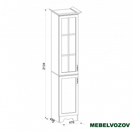Шкаф комбинированный в гостинную Латте 24-01 от компании Мебельвозов в Нижнем Новгороде