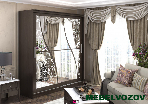 Шкаф-купе Олимп 2 (венге) от компании Мебельвозов в Нижнем Новгороде