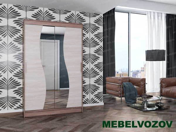 Шкаф-купе Элегант 6 (ясень шимо) от компании Мебельвозов в Нижнем Новгороде