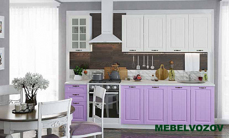 Кухонный гарнитур Мария 2000 (белый/сирень) H=920 от магазина Мебельвозов в Нижнем Новгороде
