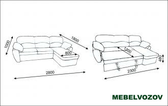 Угловой диван Марк-6 с оттоманкой от магазина Мебельвозов в Нижнем Новгороде