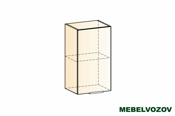Стоун шкаф навесной L400 H720 1 дв.гл. фото от Мебельвозов в Нижнем Новгороде