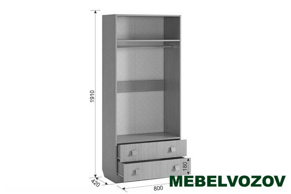 Шкаф комбинированный 2х-створчатый Амели детальное изображение от магазина mebelvozov.ru в Нижнем Новгороде