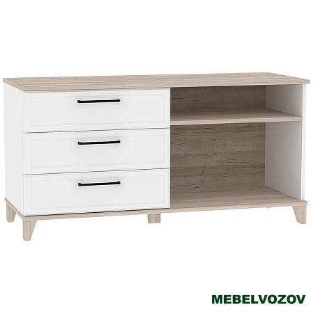 Aurelio 5 (гостиная) Тумба МЦН (модуль 172), Белый-Блеквуд Сатиновый от магазина Мебельвозов в Нижнем Новгороде