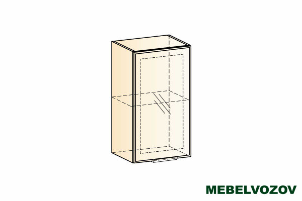 Стоун шкаф навесной L400 H720 1 дв.рам. фото от Мебельвозов в Нижнем Новгороде