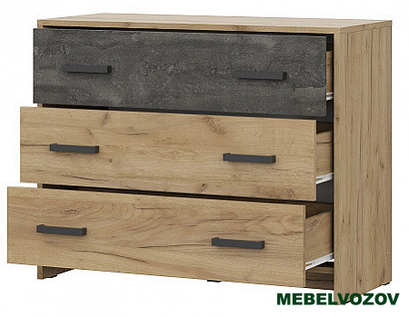 Комод 3 ящика Лофт от магазина Мебельвозов в Нижнем Новгороде