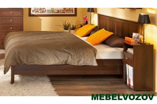 Кровать односпальная 900 Sherlock 45 , без основания, без матраса(Орех Шоколадный) от магазина Мебельвозов в Нижнем Новгороде