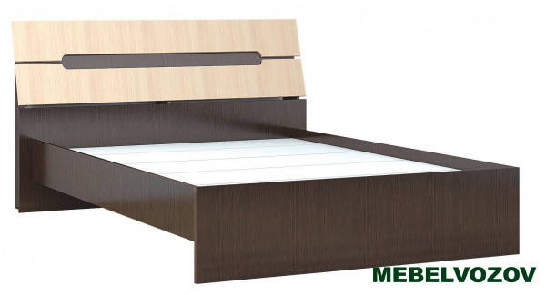 Кровать 1,6 Гавана с основанием ДСП,без матраса (Венге/Дуб Молочный) от магазина Мебельвозов в Нижнем Новгороде