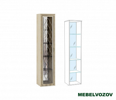 Пенал-витрина ЛШ-7 (надставной) Ливорно (дуб сонома) от Mebelvozov в Нижнем Новгороде