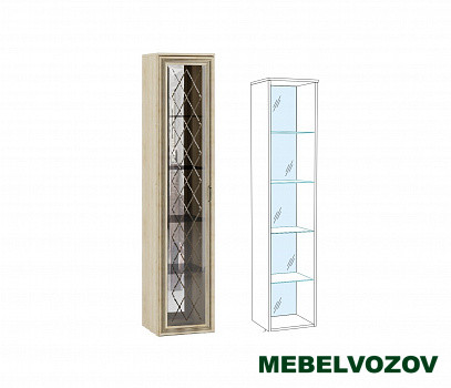 Пенал-витрина ЛШ-7 (надставной) Ливорно (дуб сонома) от Mebelvozov в Нижнем Новгороде