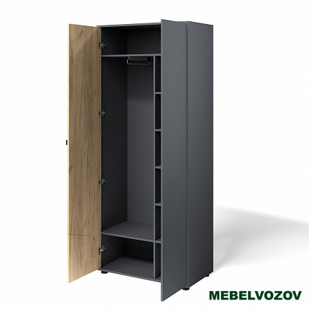 Шкаф Мини-Лайт МЛ-9 (графит/дуб золотой крафт) от компании Мебельвозов в Нижнем Новгороде