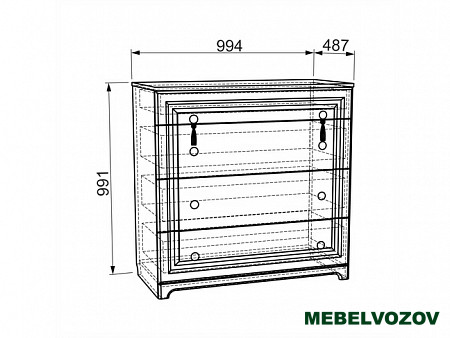 Комод Белла(Белый/джелато софт) от магазина Мебельвозов в Нижнем Новгороде