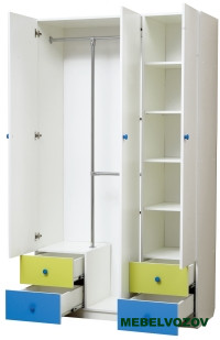Шкаф 3-х дверный с ящиками &quot;Радуга&quot; детальное изображение от магазина mebelvozov.ru в Нижнем Новгороде