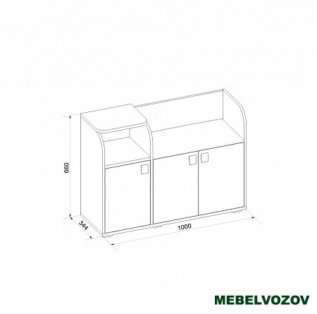 Тумба для обуви с мягким седением Ивушка 5(Бодега темная/бодега светлая) от магазина Мебельвозов в Нижнем Новгороде