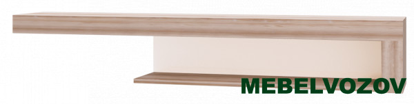 Люмен 04 Полка навесная (белый глянец) фото от Мебельвозов в Нижнем Новгороде