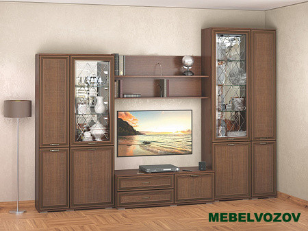 Модульная гостиная Ливорно (орех донской). Комплект 3 от Mebelvozov в Нижнем Новгороде