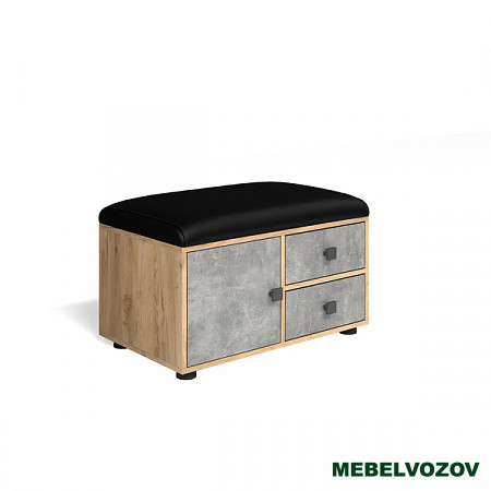 Модульная прихожая "Мини-Лайт" (ателье светлое/дуб золотой крафт) вариант 4 от магазина Мебельвозов в Нижнем Новгороде