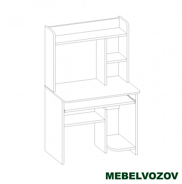 Стол компьютерный Интел-1(Бодега темная/бодега светлая) - фото от магазина Мебельвозов в Нижнем Новгороде Стол компьютерный Интел-1(Бодега темная/бодега светлая) от магазина Мебельвозов в Нижнем Новгороде