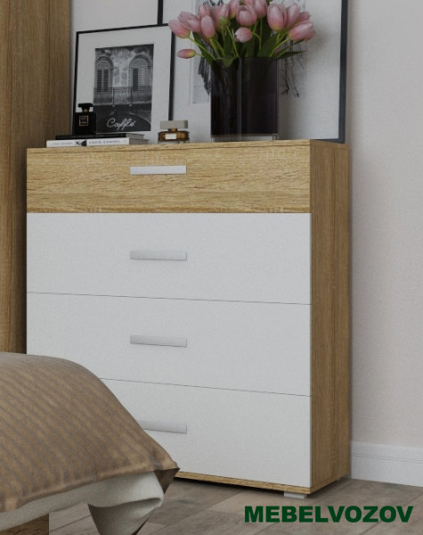 Комод Next 40-2(Дуб Сонома/Белая Аляска) от магазина Мебельвозов в Нижнем Новгороде