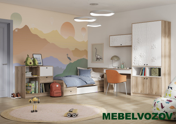 Модульная детская Киви. Комплект 1 детальное изображение от магазина mebelvozov.ru в Нижнем Новгороде