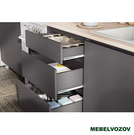 Кухонный гарнитур Денвер 2 м (графит серый/сонома) от магазина Мебельвозов в Нижнем Новгороде