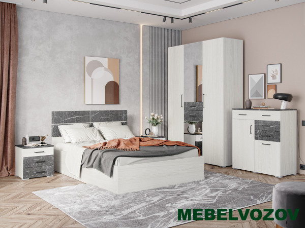 Модульная спальня Теана (ясень анкор светлый) от магазина Мебельвозов в Нижнем Новгороде