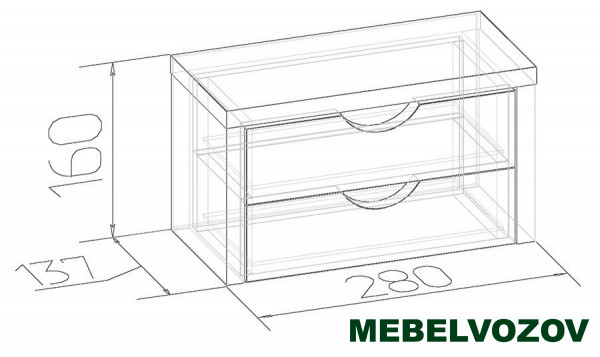 Ящики Sherlock 54 (Орех Шоколадный) фото от Мебельвозов в Нижнем Новгороде