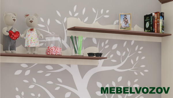 Новая картинка полка в детскую латте 90-02 фабрики Атлант от Мебельвозов в Нижнем Новгороде