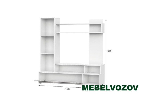 Стенка в гостиную "МГС 9" Белый / Цемент светлый - фото от интернет магазина Mebelvozov в Нижнем Новгороде Стенка в гостиную "МГС 9" Белый / Цемент светлый от интернет магазина Mebelvozov в Нижнем Новгороде
