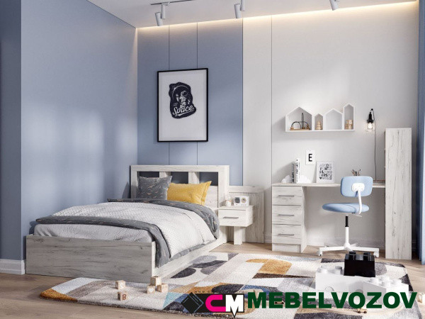 Подростковая мебель Гранд (ДУБ КРАФТ БЕЛЫЙ) Комплект 2 - фото, картинки на сайте mebelvozov.ru в Нижнем Новгороде Подростковая мебель Гранд (ДУБ КРАФТ БЕЛЫЙ) Комплект 2 детальное изображение от магазина mebelvozov.ru в Нижнем Новгороде