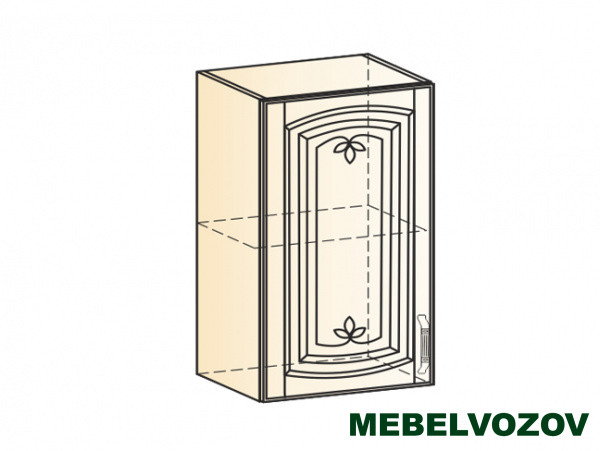 Фото шкаф навесной l450 н720 (1 дв. гл.) (эмаль) бергамо элемента от сайта Мебельвозов в Нижнем Новгороде