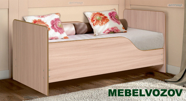 Кровать детская с бортом "Малышка №1" 600*1400 детальное изображение от магазина mebelvozov.ru в Нижнем Новгороде